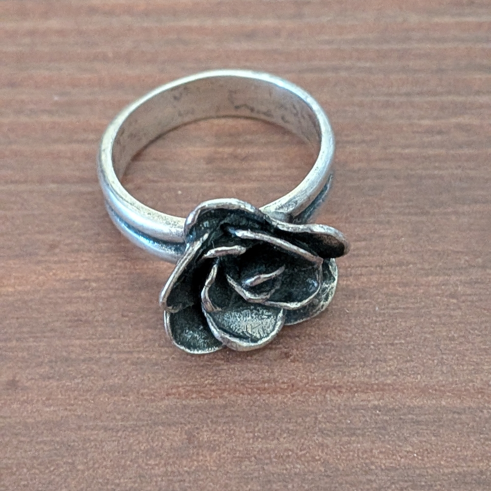 Silver Rose Ring